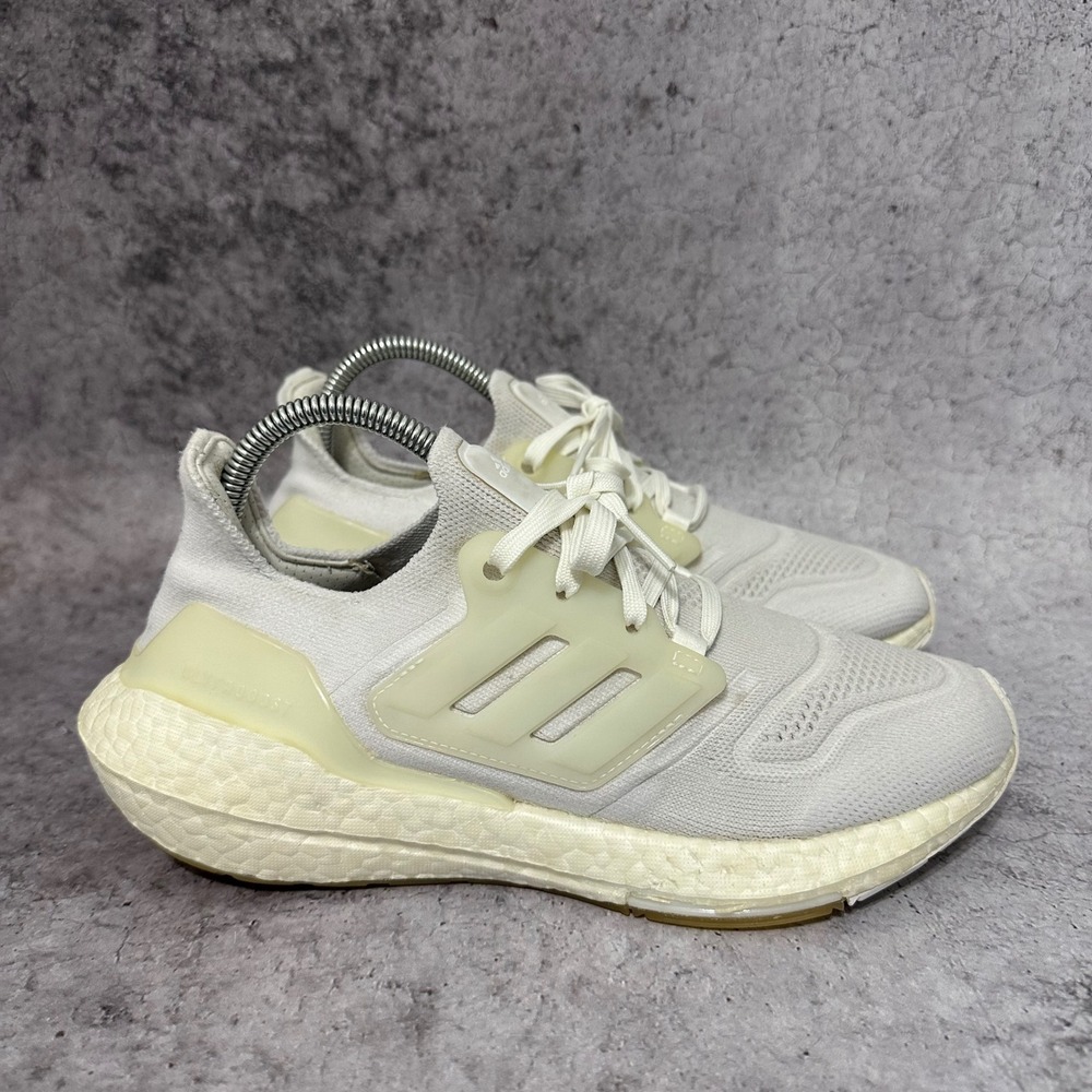 Adidas Ultraboost 22 Running Shoes Women 7.5 White GX5590 Primeknit‎ Athletic
